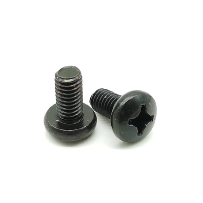 Small 18-8 Stainless Steel Machine Screws Black Zinc Phillips Round Head Machine Screw
