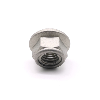 ISO7044 Class 10 Car Nut Bolt Plain Finish Prevailing Torque Metal Hex Flange Weld Nut