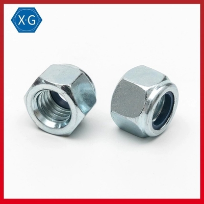 Metric DIN982 Nylon Insert Flange Lock Nut Zinc Plated Grade 8 Hex Nylon Lock Nut