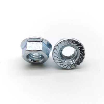 Grade 8 Din 6923 Flange Nuts Zinc Plated Carbon Steel Serrated Hex Flange Lock Nuts