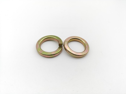 GB93 Spring Steel Washers Yellow Zinc Plated Split Lock Washers 2mm 48mm