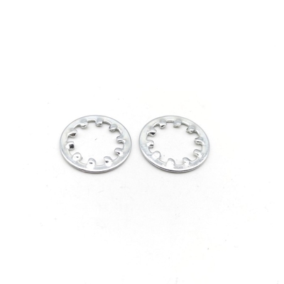 Zinc Finish Spring Steel Washers HRC 40-50 Internal Tooth Lock Washers
