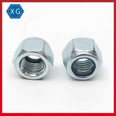 Metric DIN982 Nylon Insert Flange Lock Nut Zinc Plated Grade 8 Hex Nylon Lock Nut