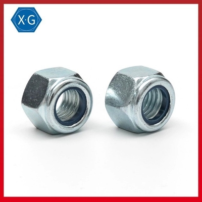 Metric DIN982 Nylon Insert Flange Lock Nut Zinc Plated Grade 8 Hex Nylon Lock Nut
