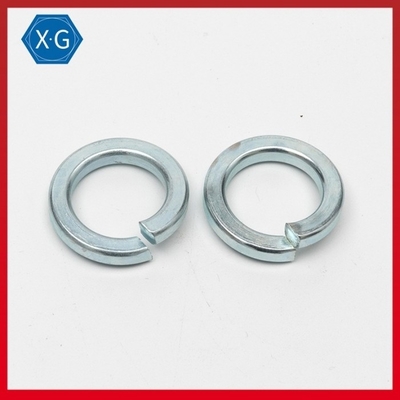 DIN 127B Blue White Zinc Plated Steel Washers Metric Split Lock Washers