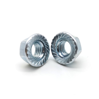 Grade 8 Din 6923 Flange Nuts Zinc Plated Carbon Steel Serrated Hex Flange Lock Nuts