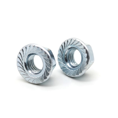 Grade 8 Din 6923 Flange Nuts Zinc Plated Carbon Steel Serrated Hex Flange Lock Nuts