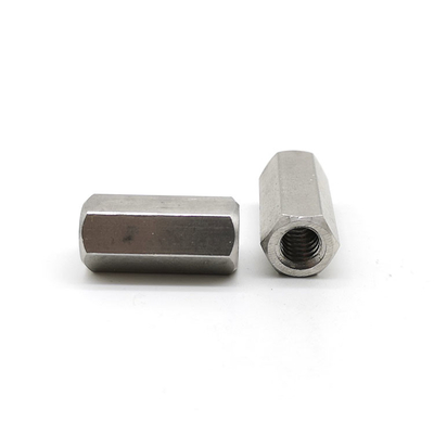 DIN6334 Grade 18-8 Plain Finish Stainless Steel Hex Coupling Nuts Hex Long Nuts