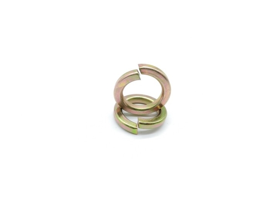 GB93 Spring Steel Washers Yellow Zinc Plated Split Lock Washers 2mm 48mm