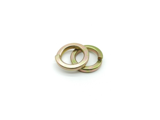 GB93 Spring Steel Washers Yellow Zinc Plated Split Lock Washers 2mm 48mm