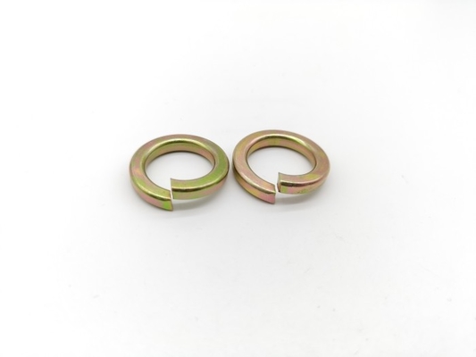 GB93 Spring Steel Washers Yellow Zinc Plated Split Lock Washers 2mm 48mm